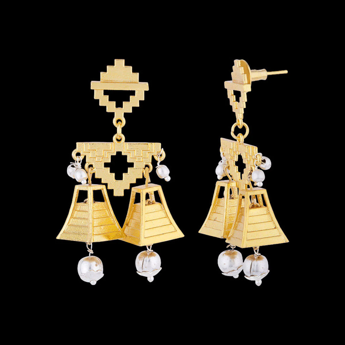 Baori Wells Gold Plated Earrings - Image 4