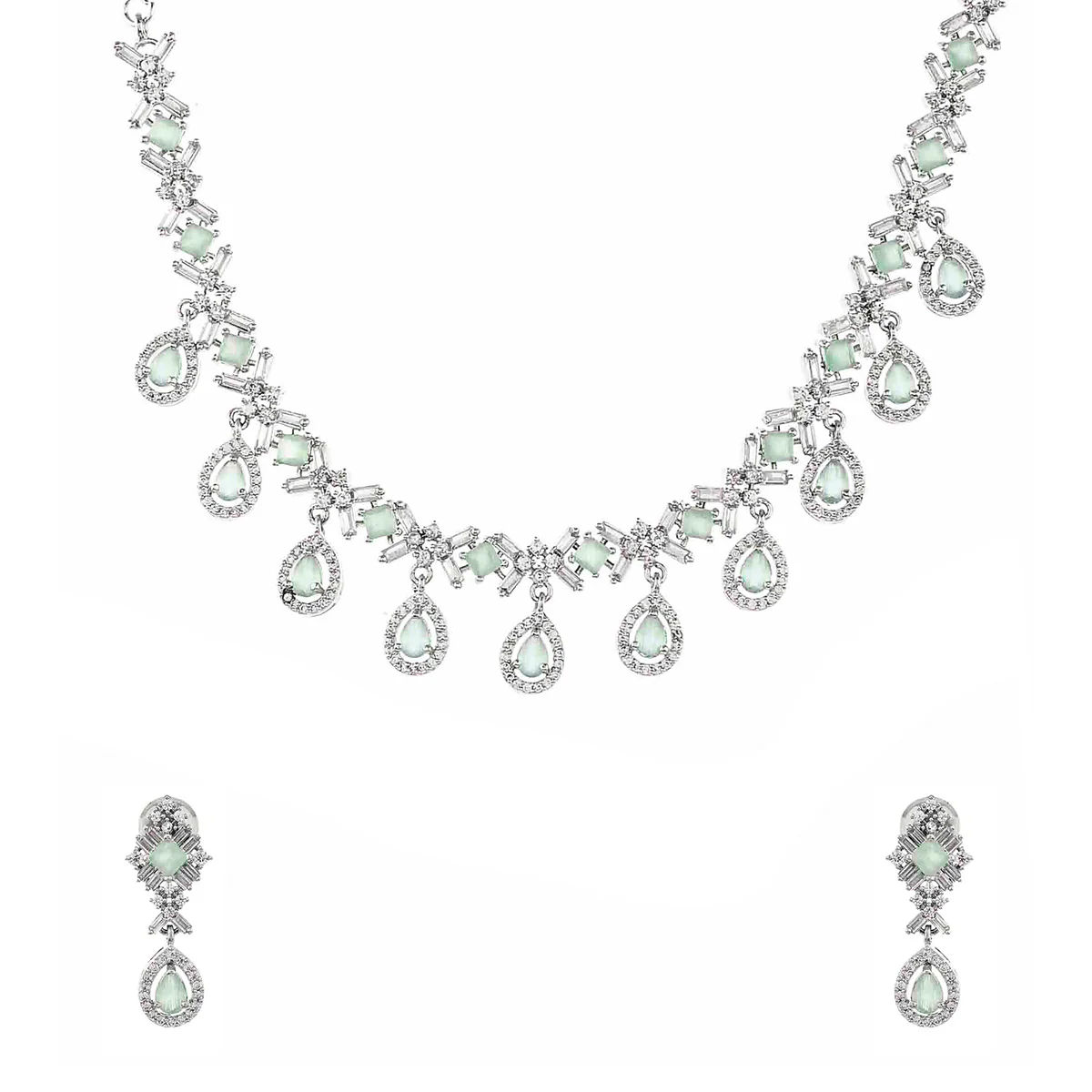 Sparkling Elegance Multicoloured Teardrop Jewellery Set - Image 4
