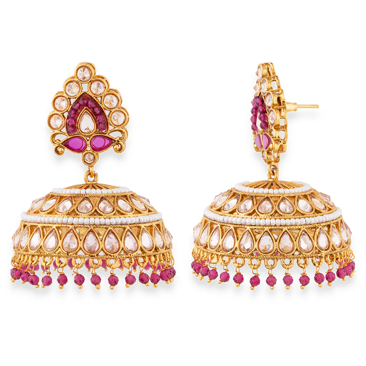 Beaded Jhumka Style Earrings - Image 4