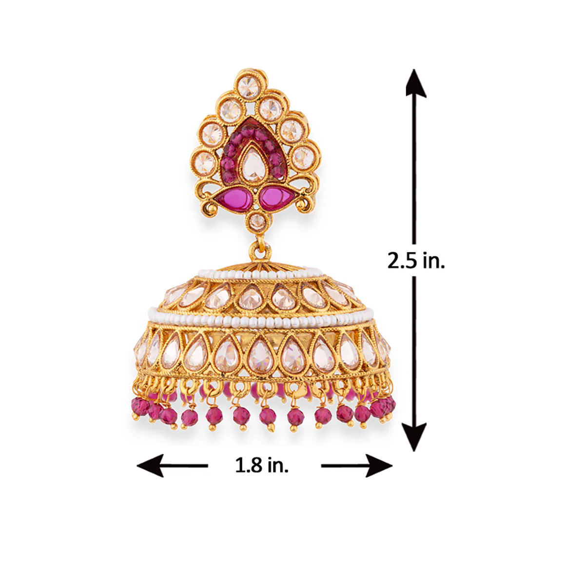 Beaded Jhumka Style Earrings - Image 5