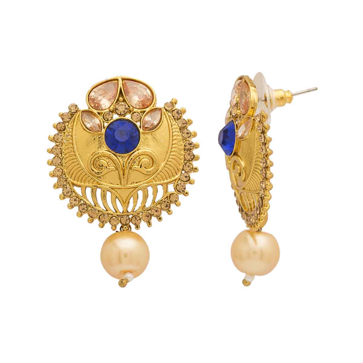 Beautiful Earrings with Yellow Gold Plating - Image 3