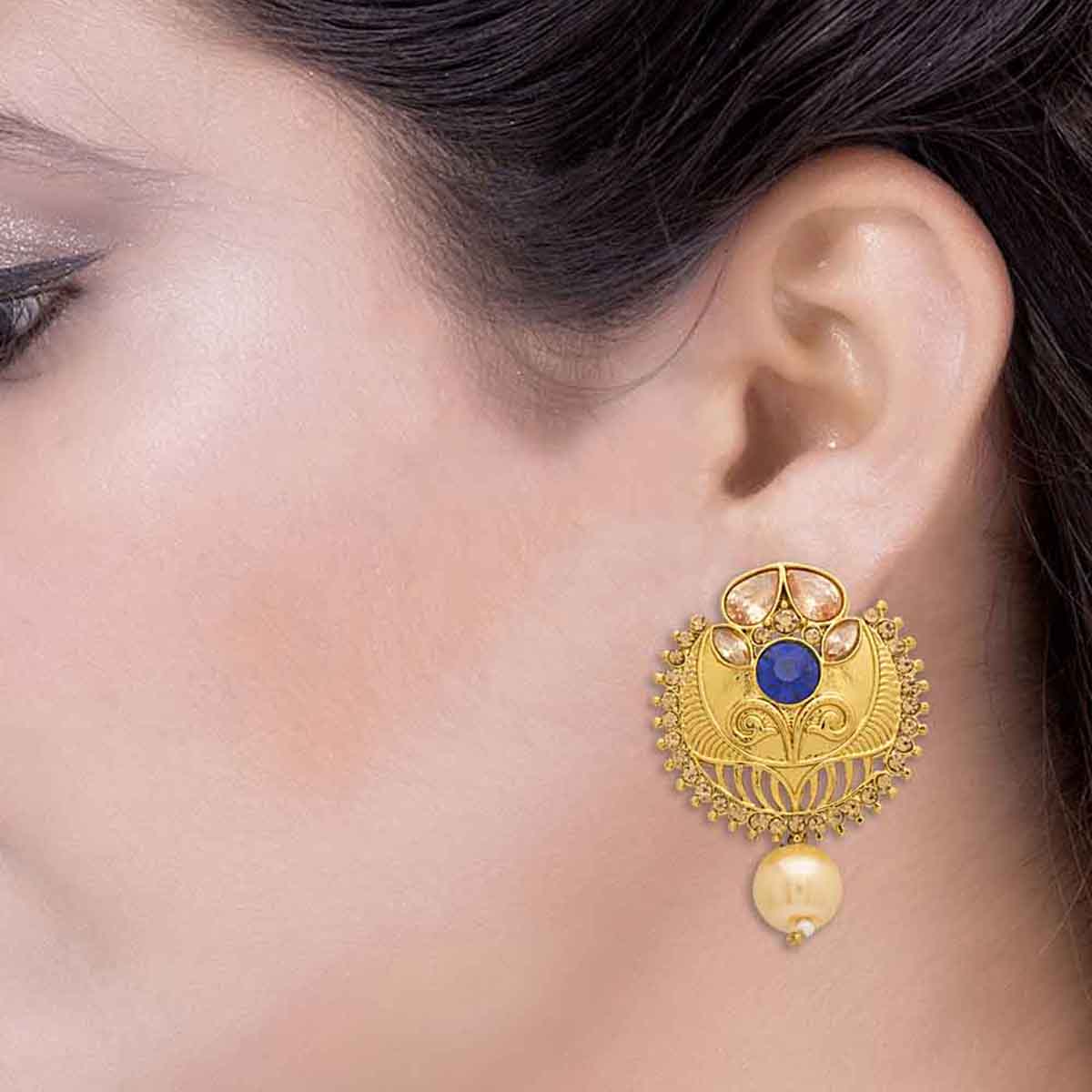 Beautiful Earrings with Yellow Gold Plating - Image 4