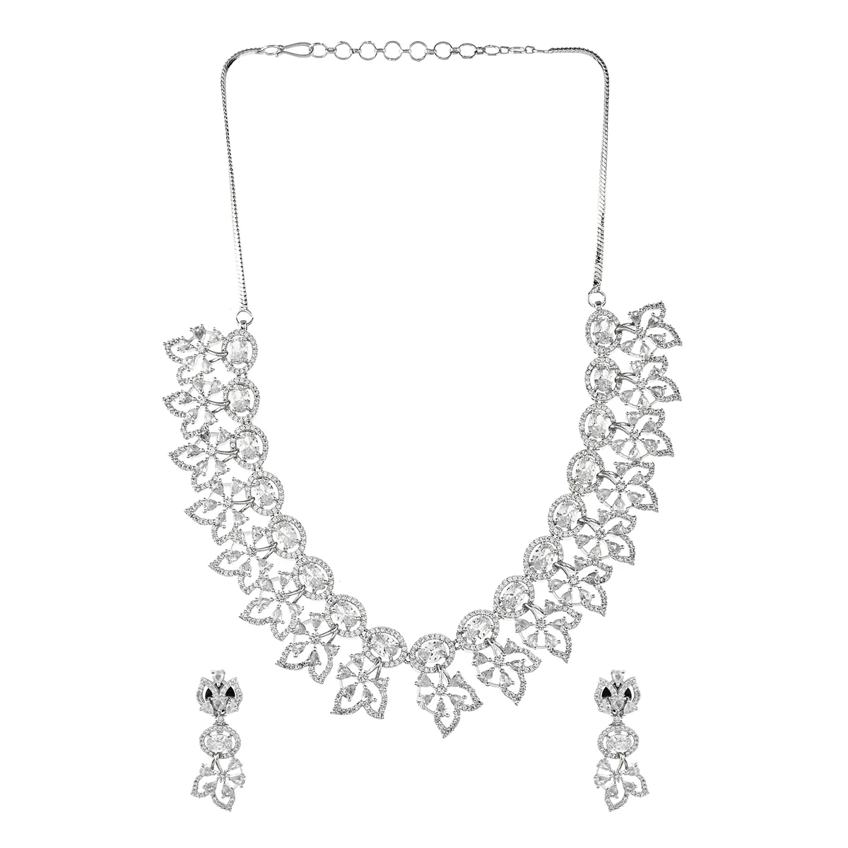 Sparkling Elegance Floral Jewellery Set - Image 3
