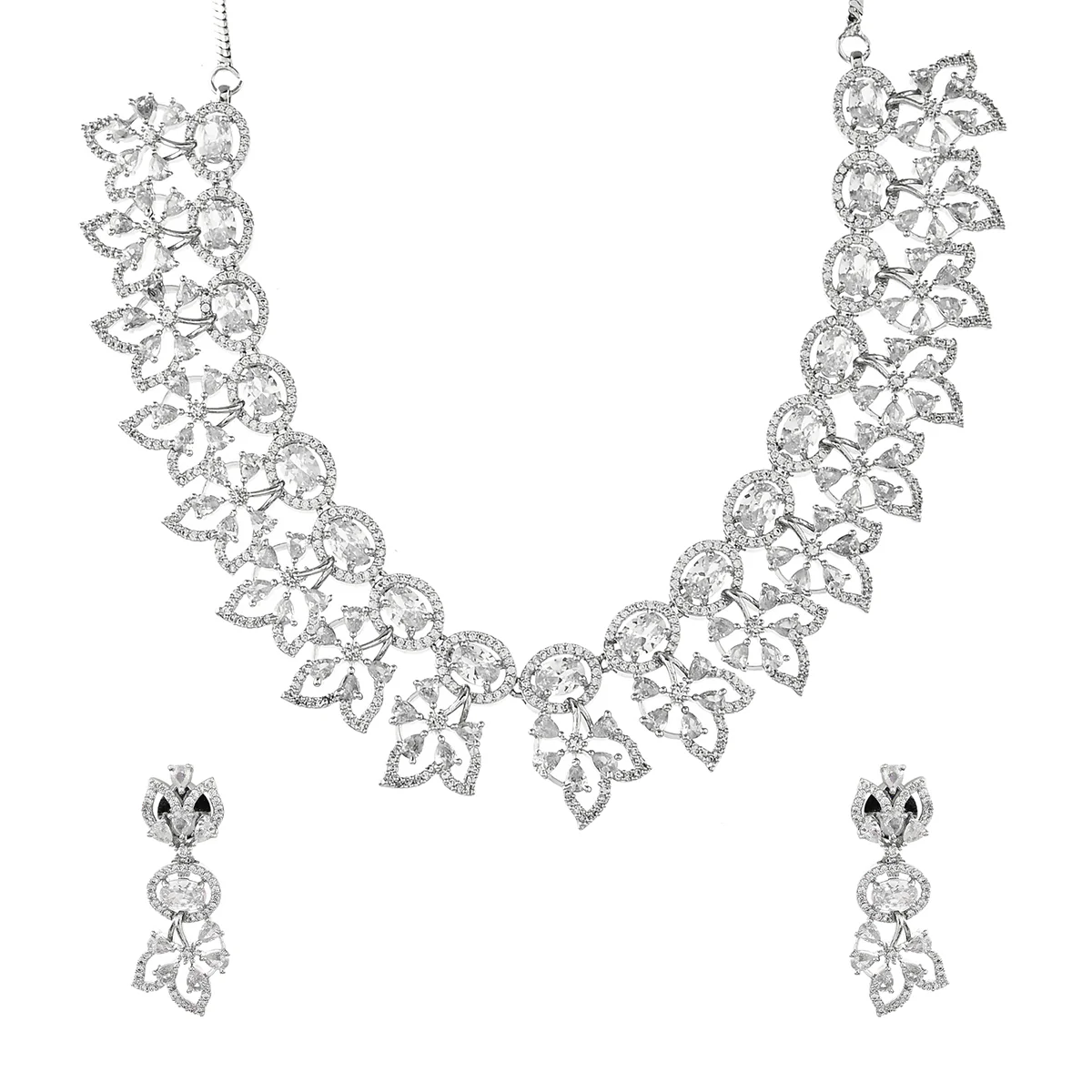 Sparkling Elegance Floral Jewellery Set - Image 4