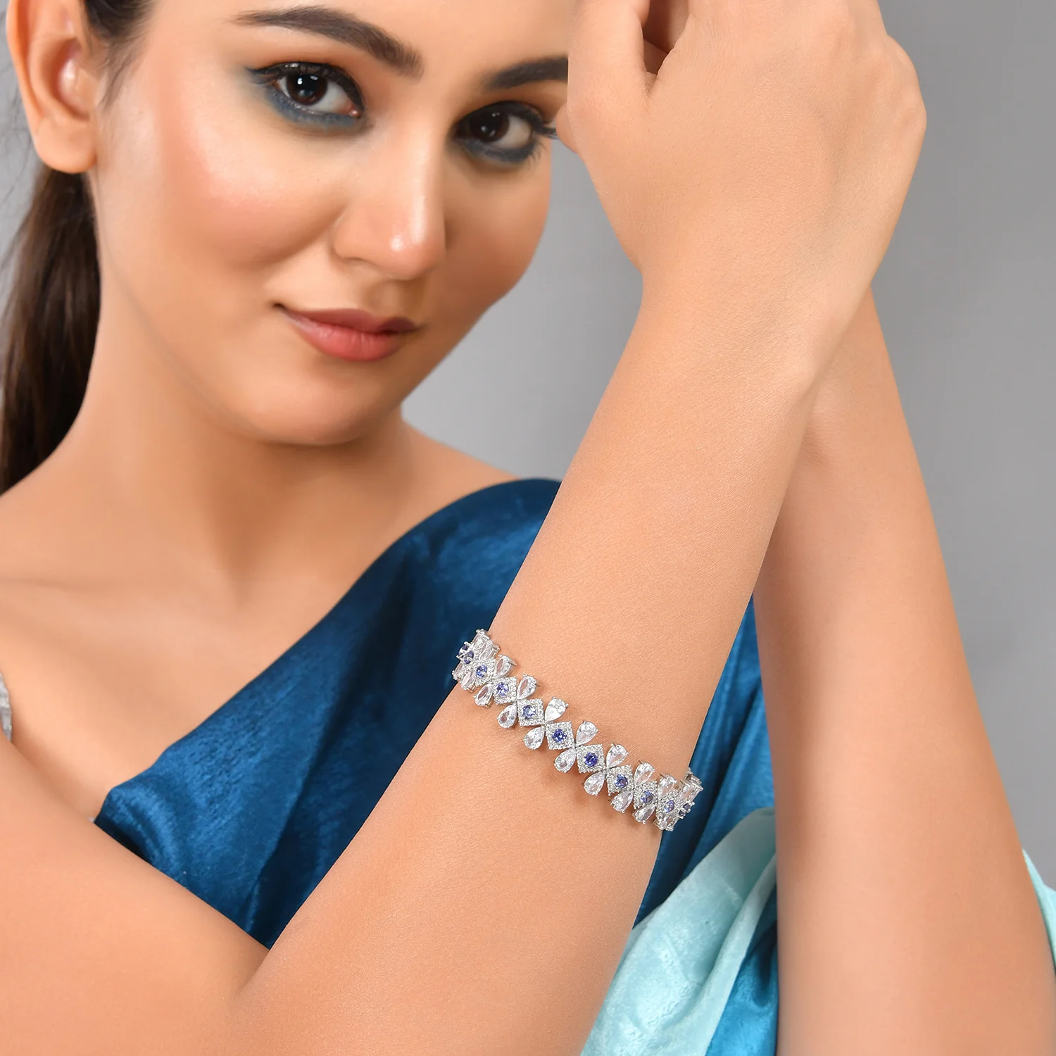 Before Sunrise Aqua Statement Bangles - Image 3