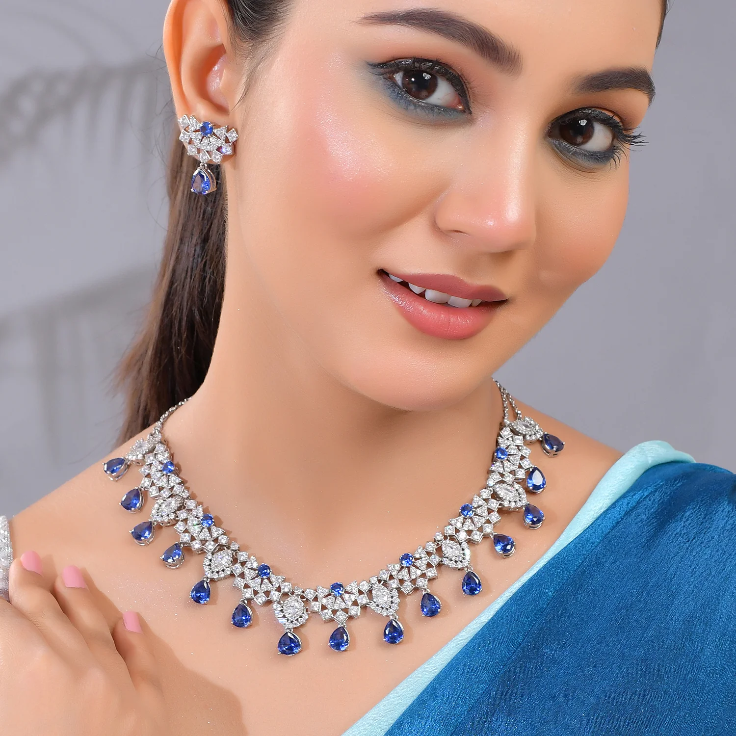 Before Sunrise Neeharika Necklace Set - Image 3