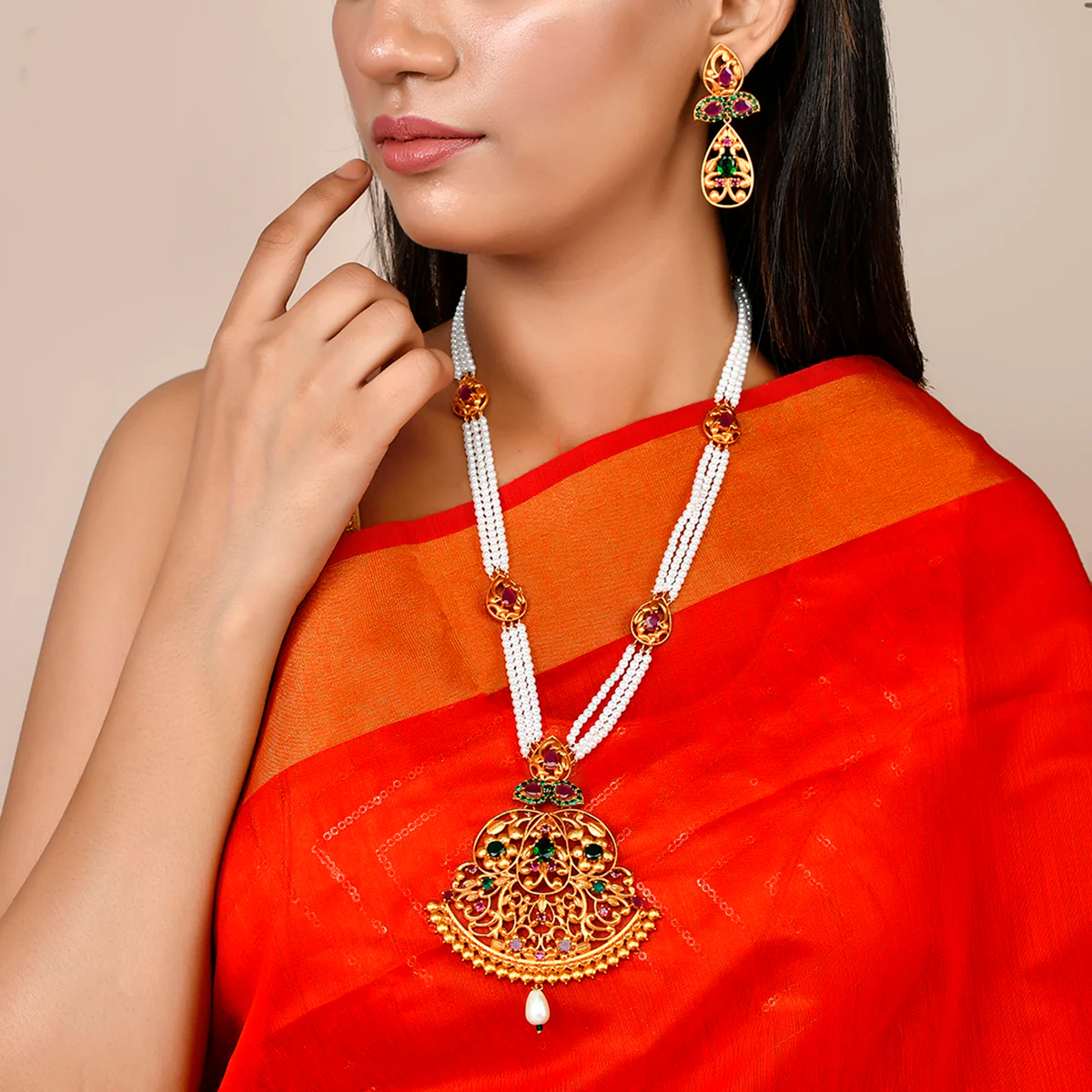 Bela Traditional Necklace Set - Image 2