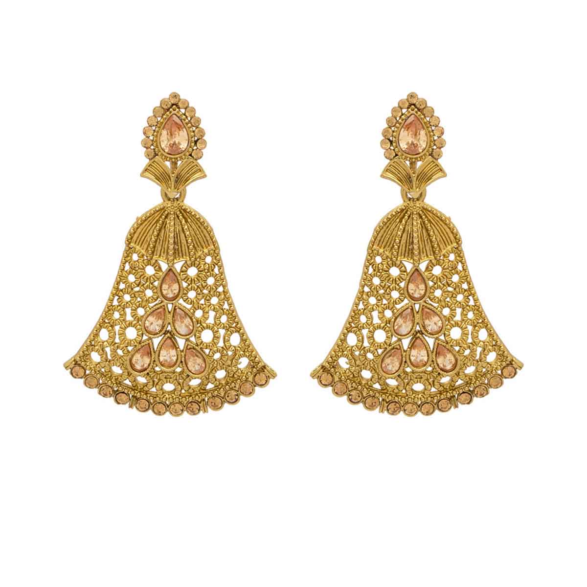 Bell Designer Dangler Earrings In Traditional Style - Image 2