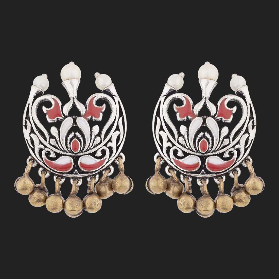 Benaras Paisley and Flowers Earrings - Image 3