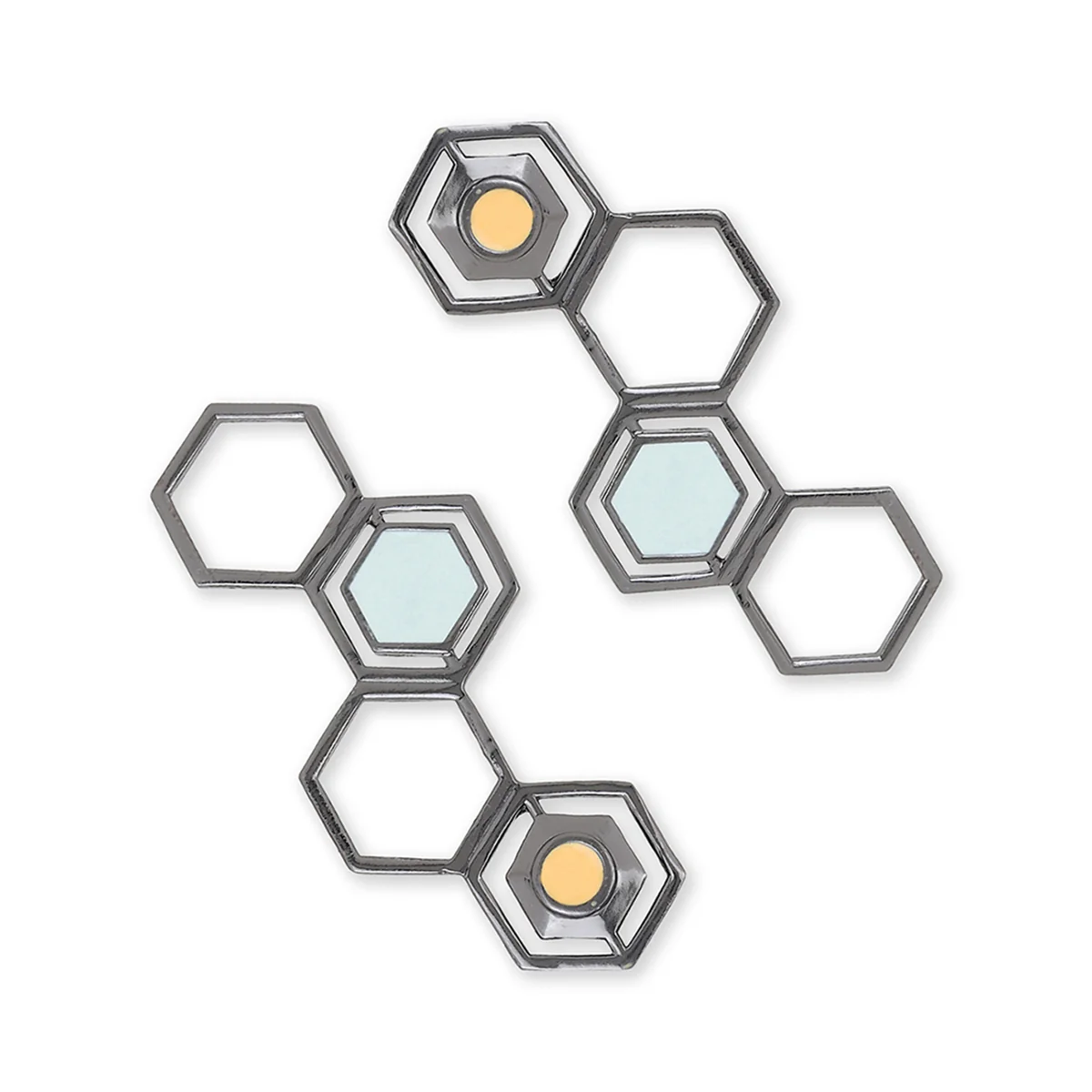Benzene Black Rhodium Brass Earrings - Image 5