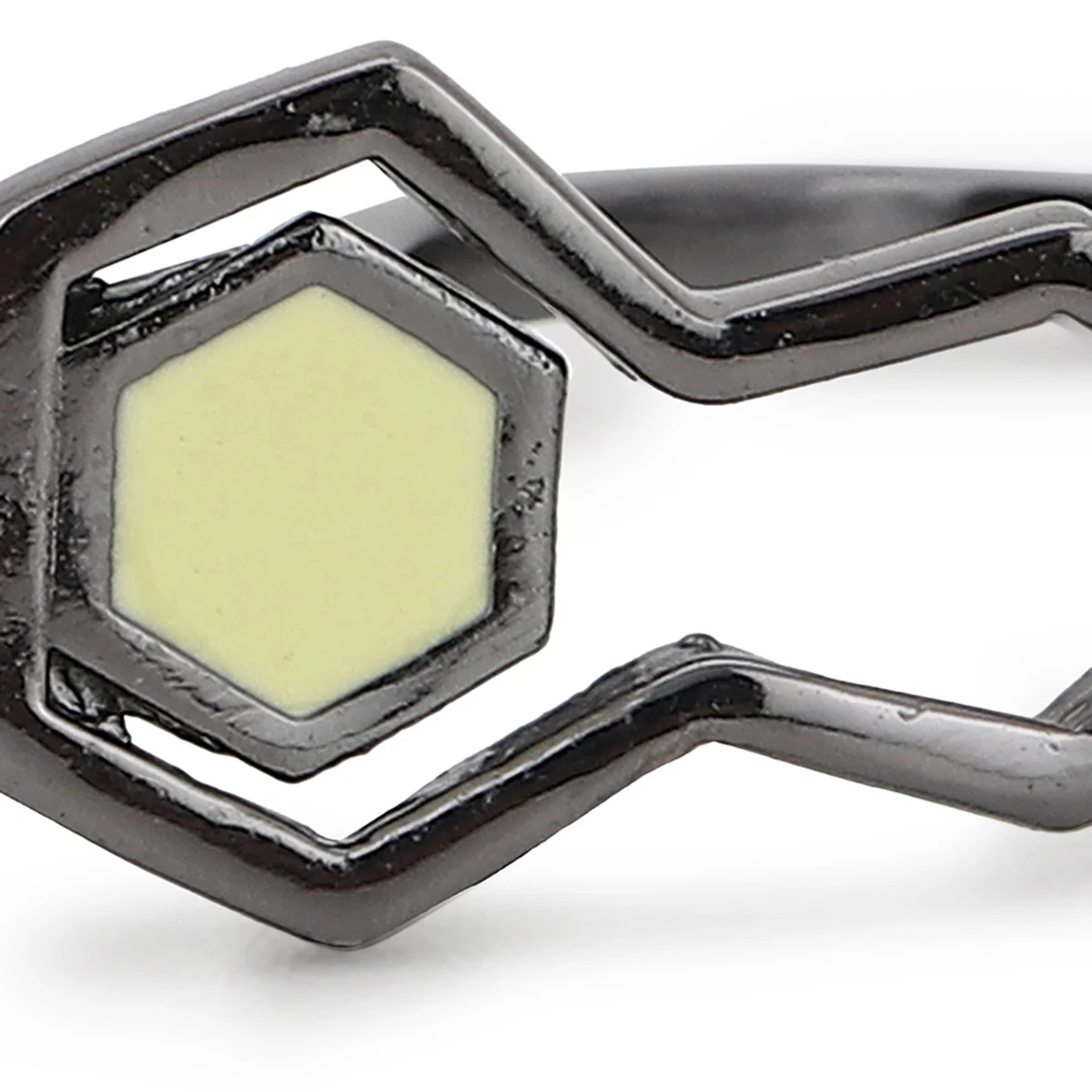 Benzene Black Rhodium Yellow Enamelled Ring - Image 4