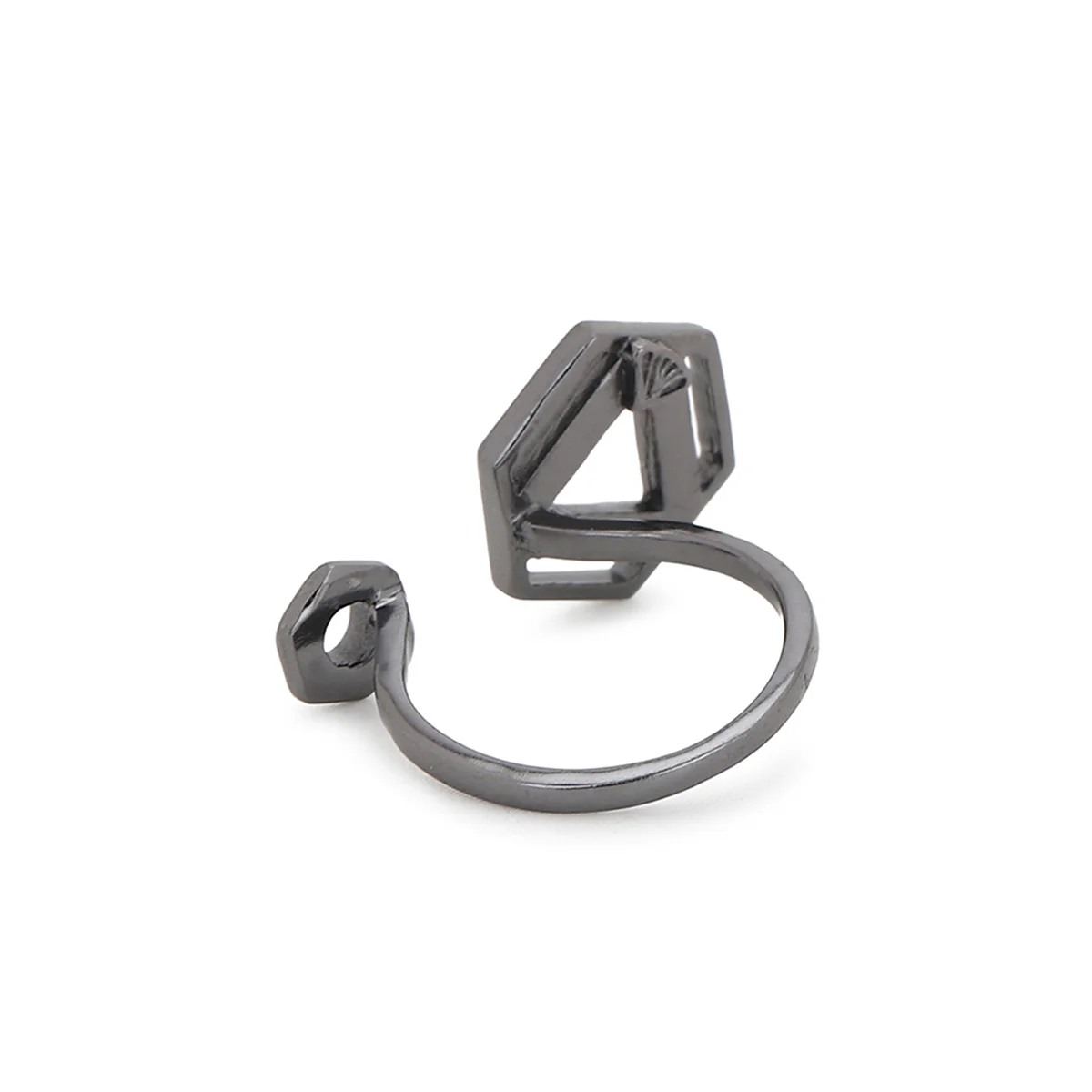 Benzene Black Rhodium Brass Ring - Image 4