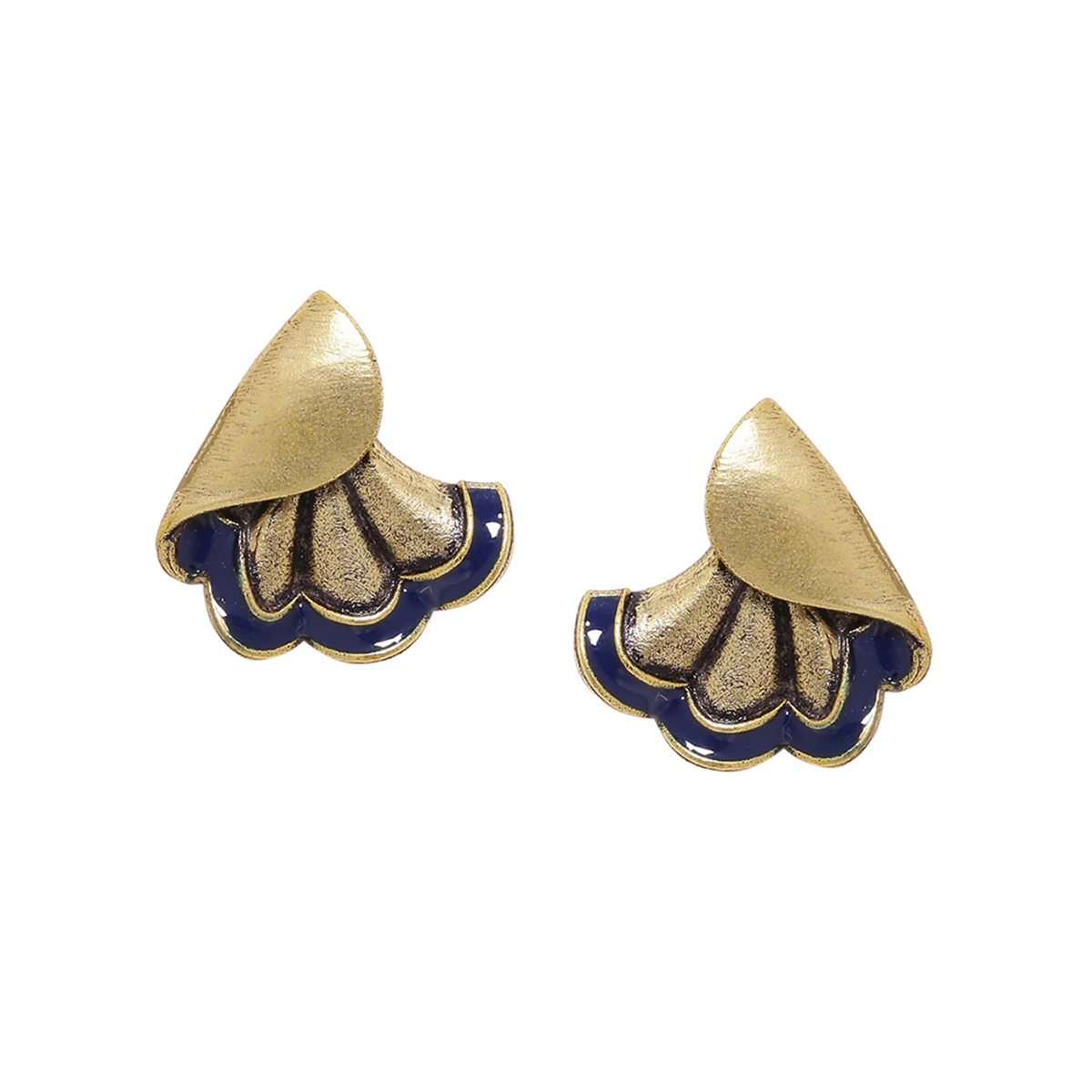 Bharatnatyam Drape Pleats and Folds Earrings - Image 3