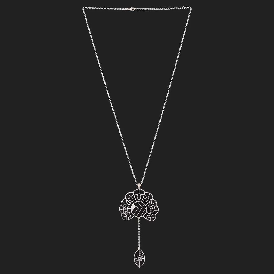 Bidri Tribal Design Drop Pendant - Image 4