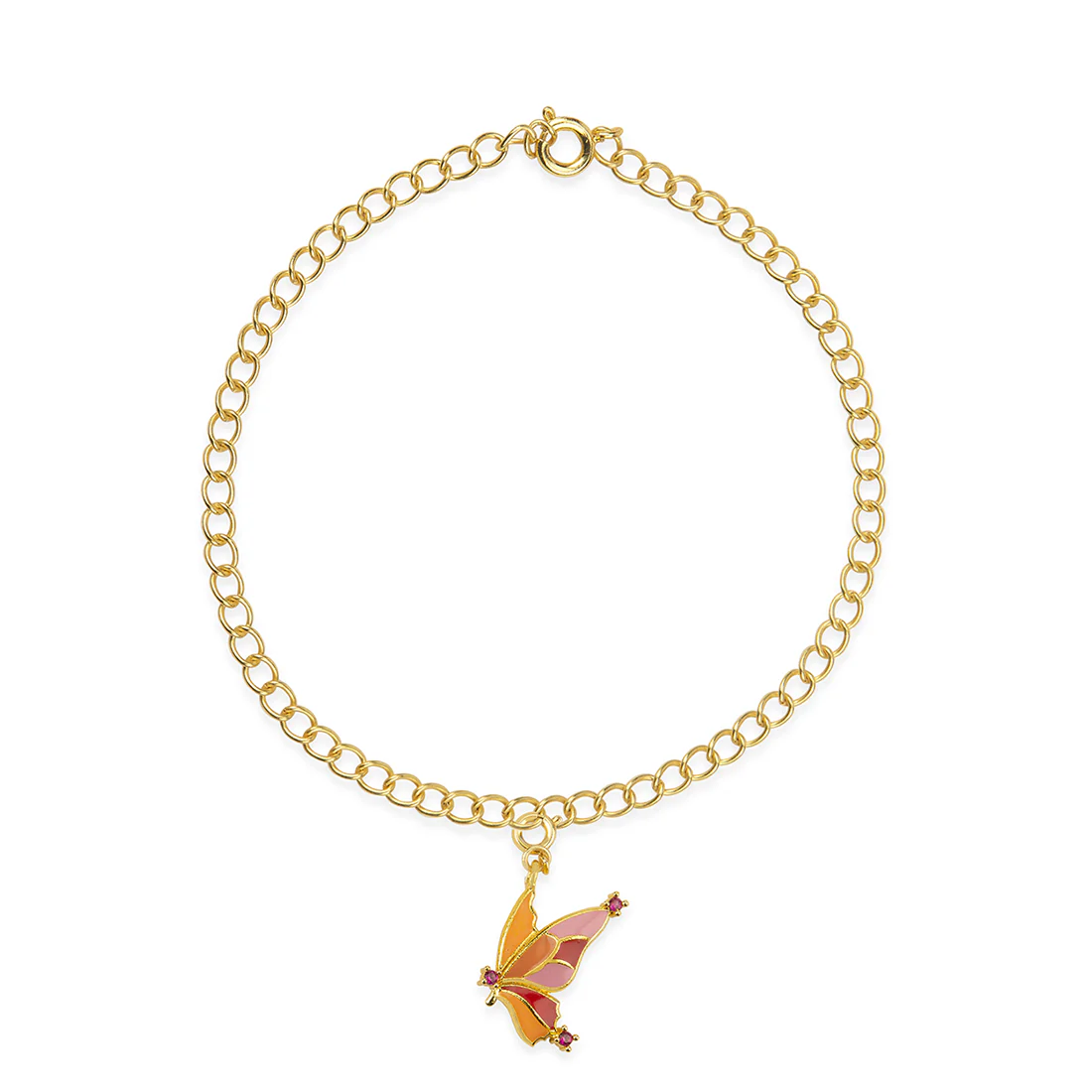Bird Enameled Charms Pendant With Chain and Bracelets - Image 5