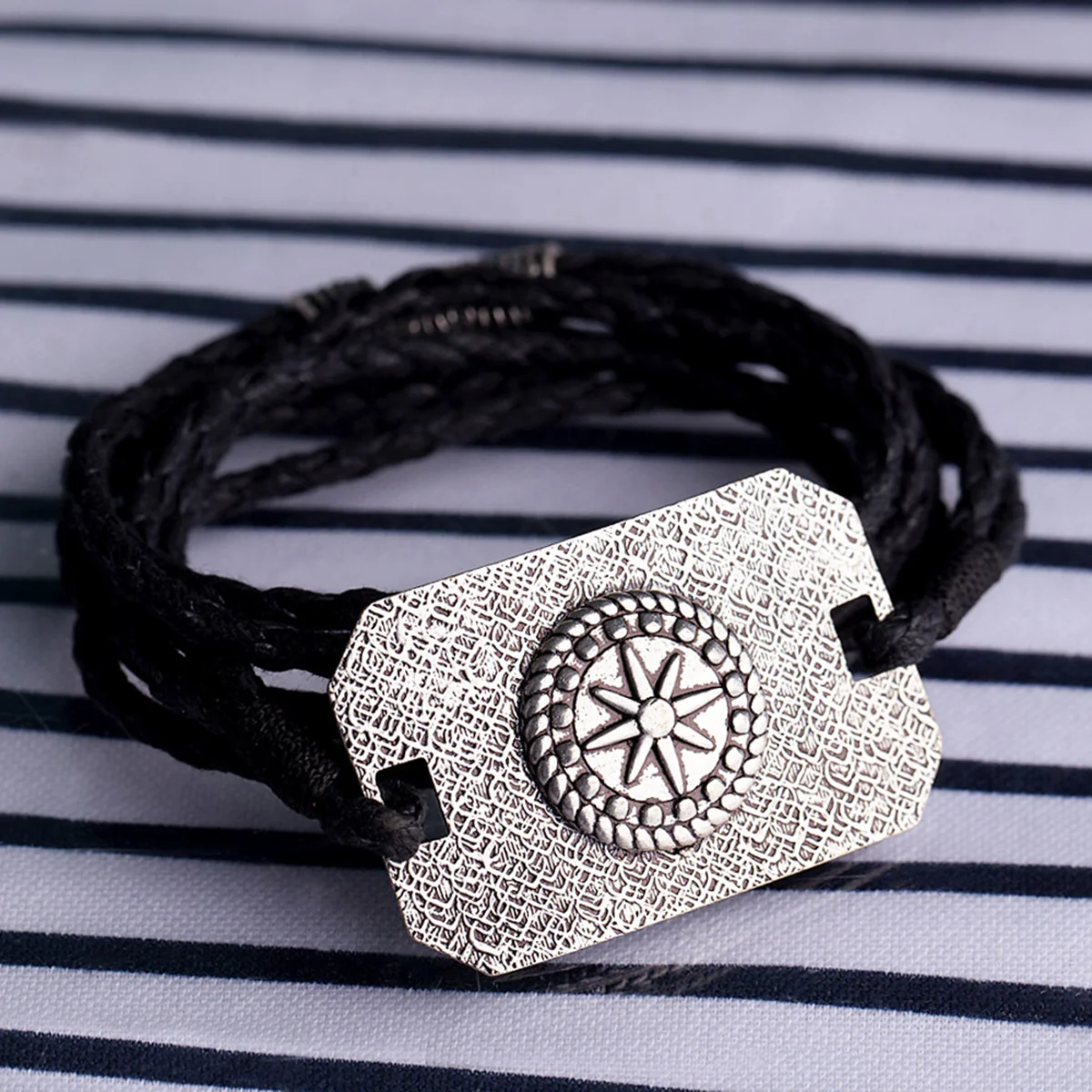Black Braided Nautical Bracelet