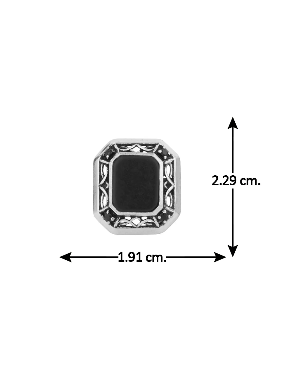 Black Enamel Milestone Cufflinks - Image 4