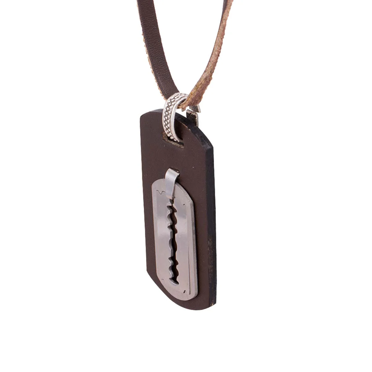 Blade Designer Pendant With Leather Chain - Image 4