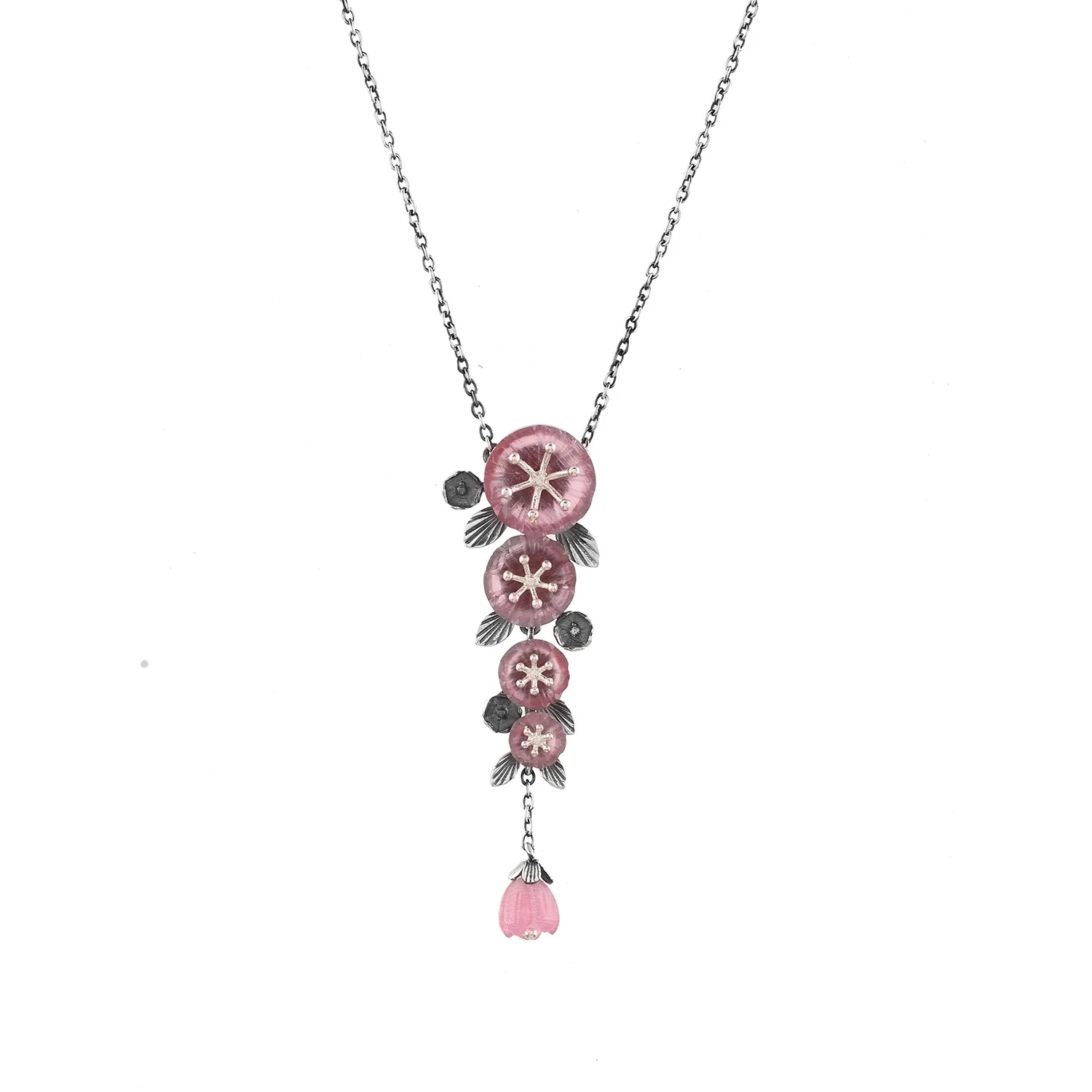 Bloom 925 Sterling Silver Sakura Necklace - Image 4