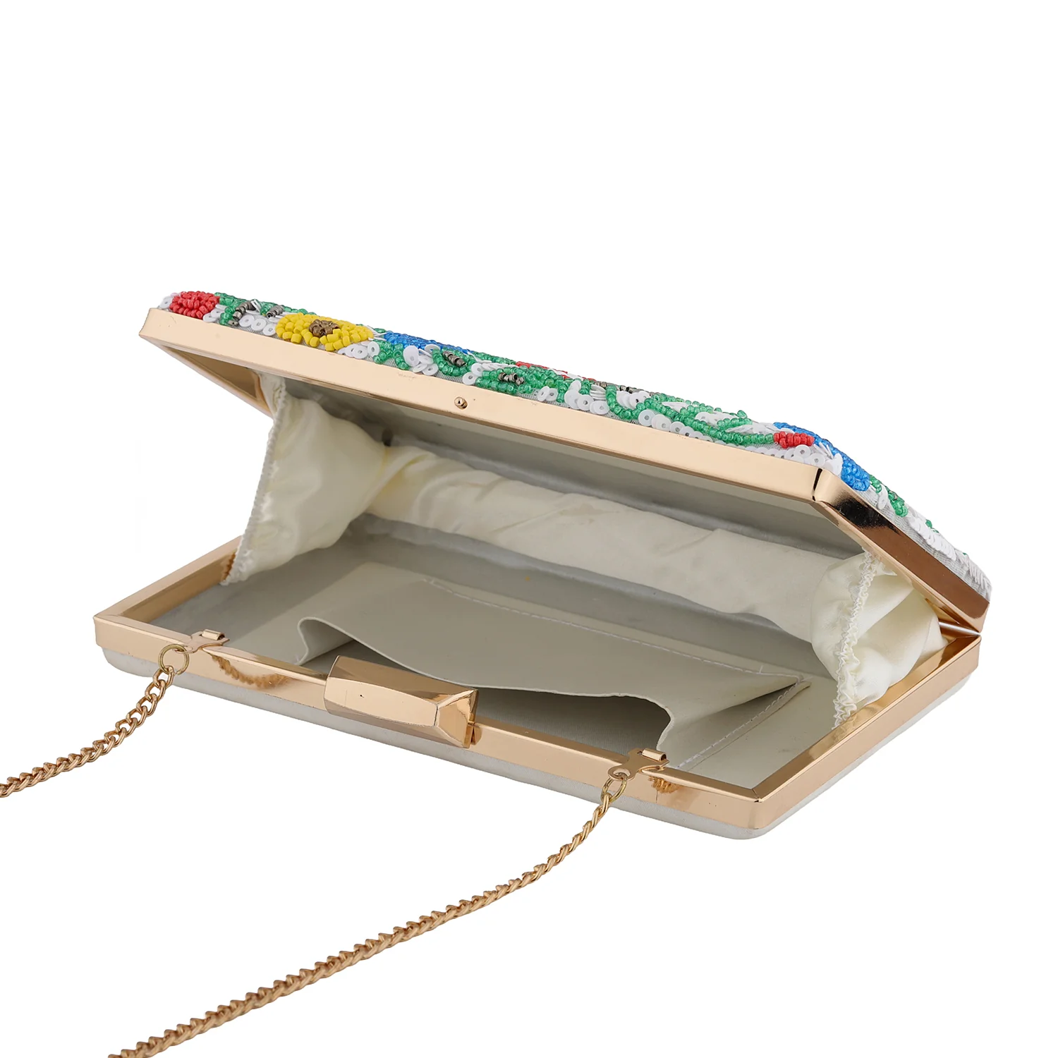 Bloom Radiance Beaded Clutch Bag - Image 4