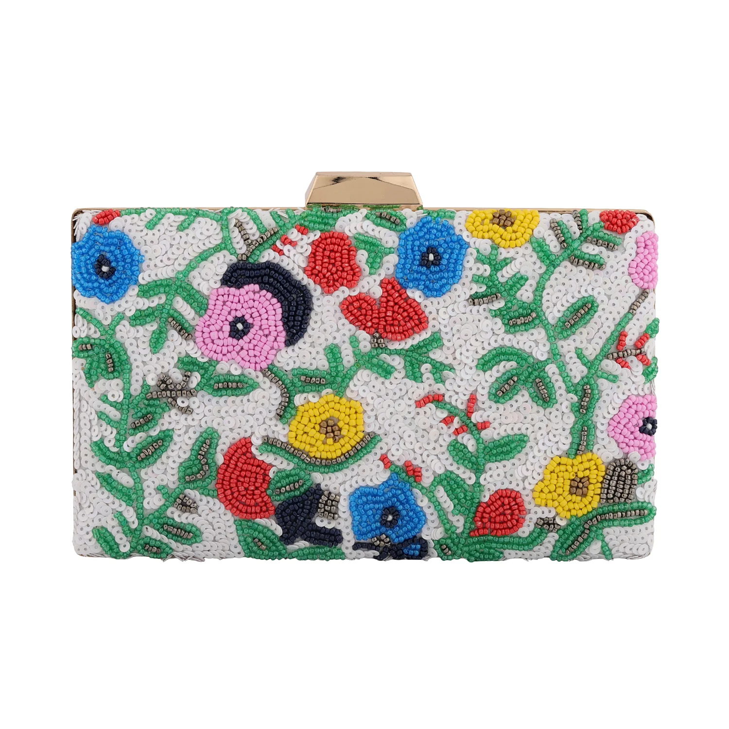 Bloom Radiance Beaded Clutch Bag - Image 7