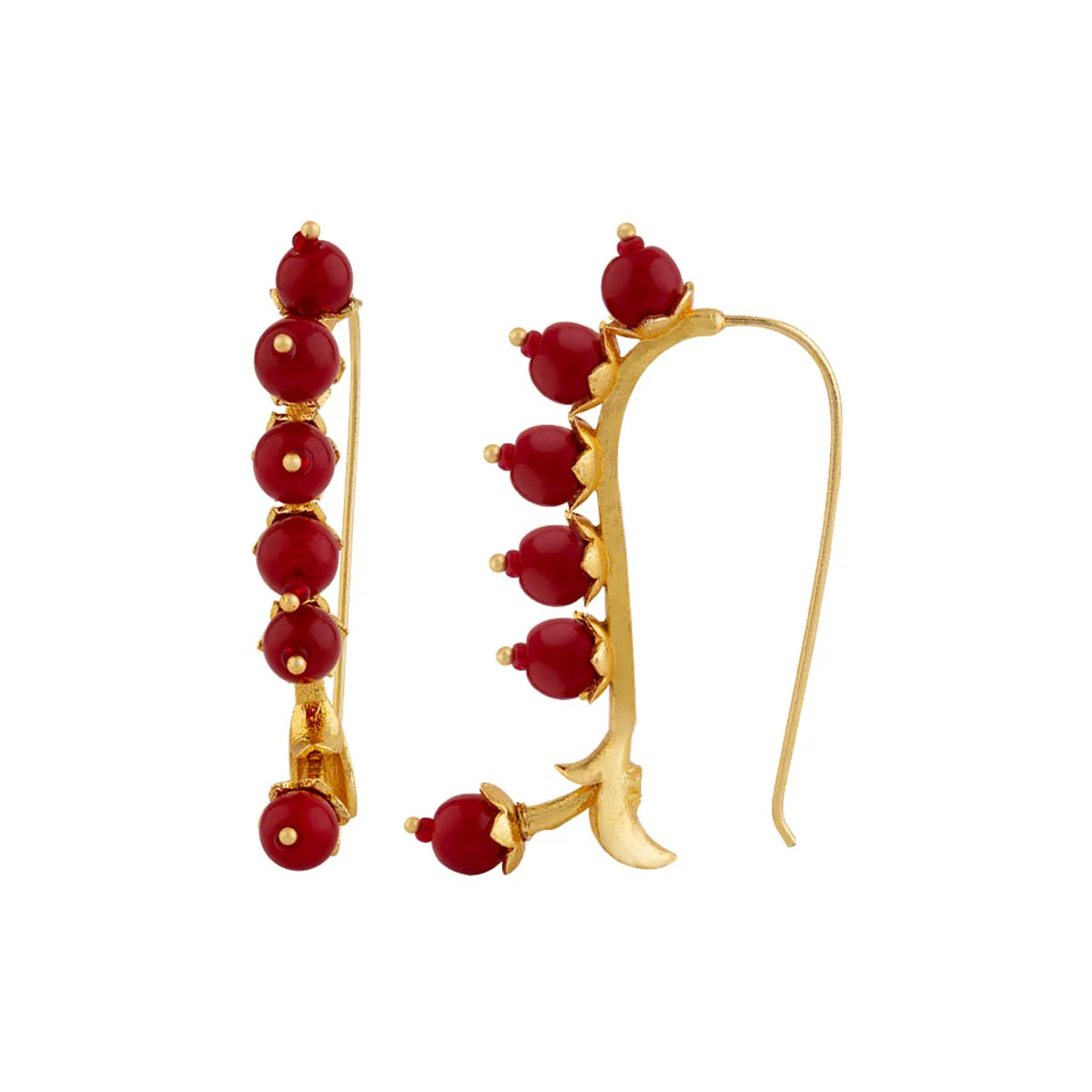 Blooming Beads Brass Drop Earrings - Image 4
