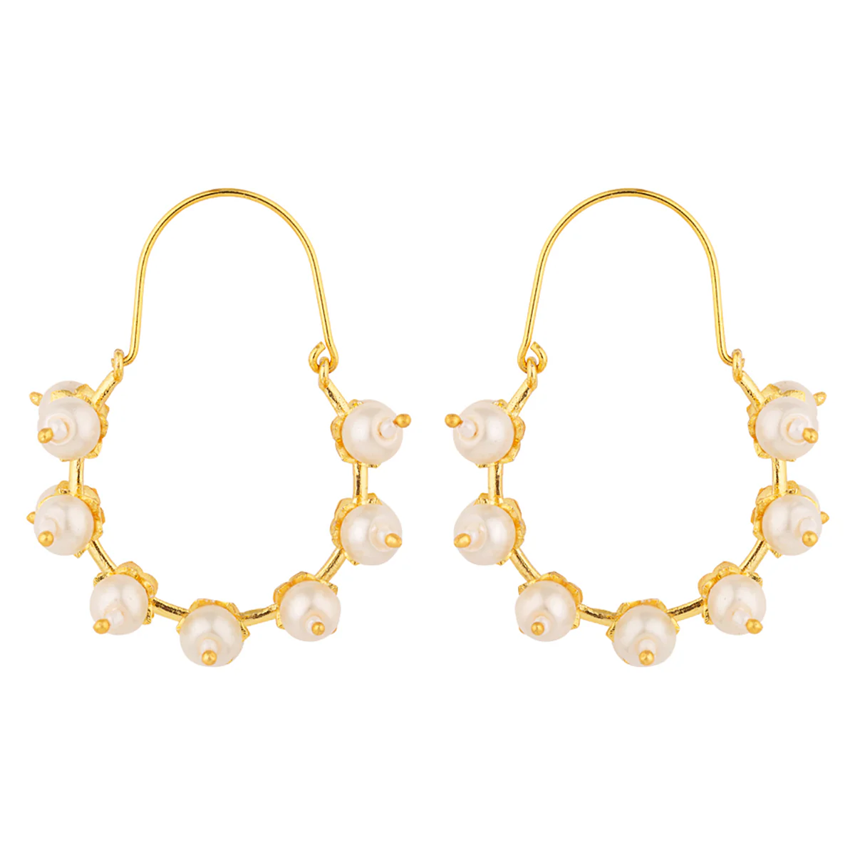 Blooming Beads Faux Pearls Earrings - Image 3
