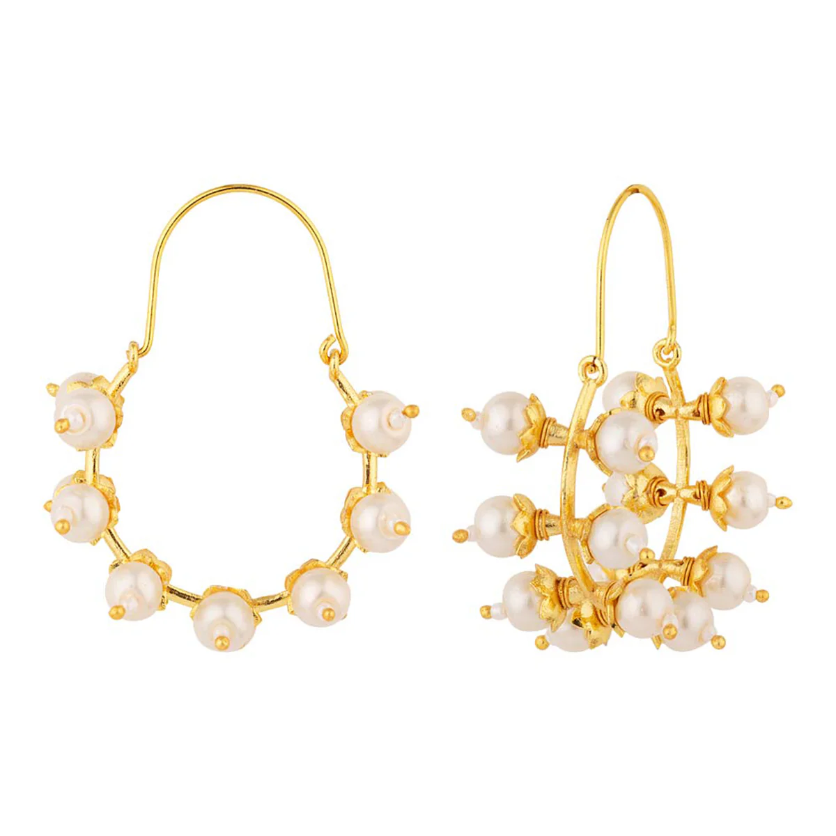 Blooming Beads Faux Pearls Earrings - Image 4