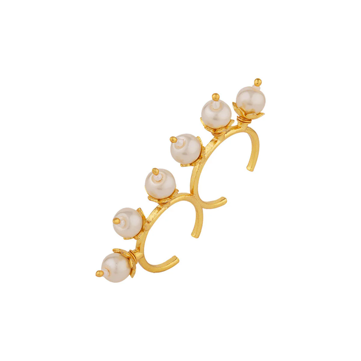Blooming Beads Faux Pearls Ring - Image 3