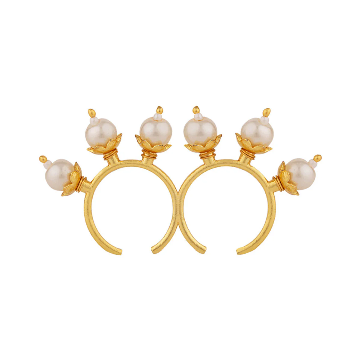 Blooming Beads Faux Pearls Ring - Image 4