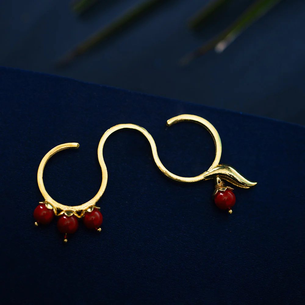 Blooming Beads Floral Double Finger Ring