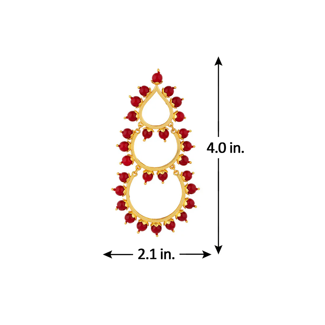 Blooming Beads Gemstones Adorned Drop Earrings - Image 5