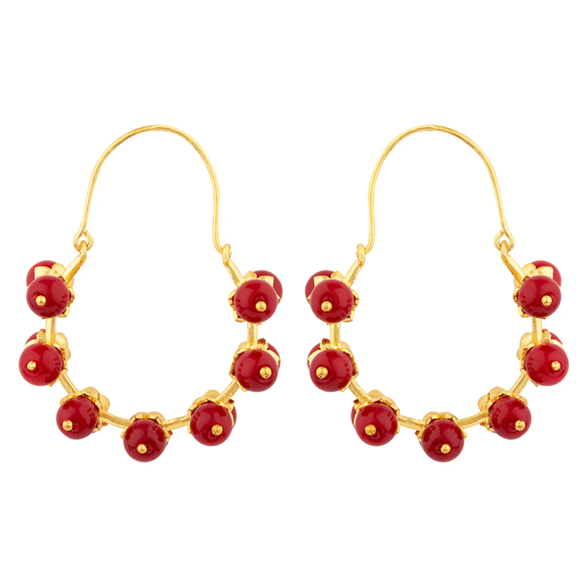 Blooming Beads Hoop Style Earrings - Image 3