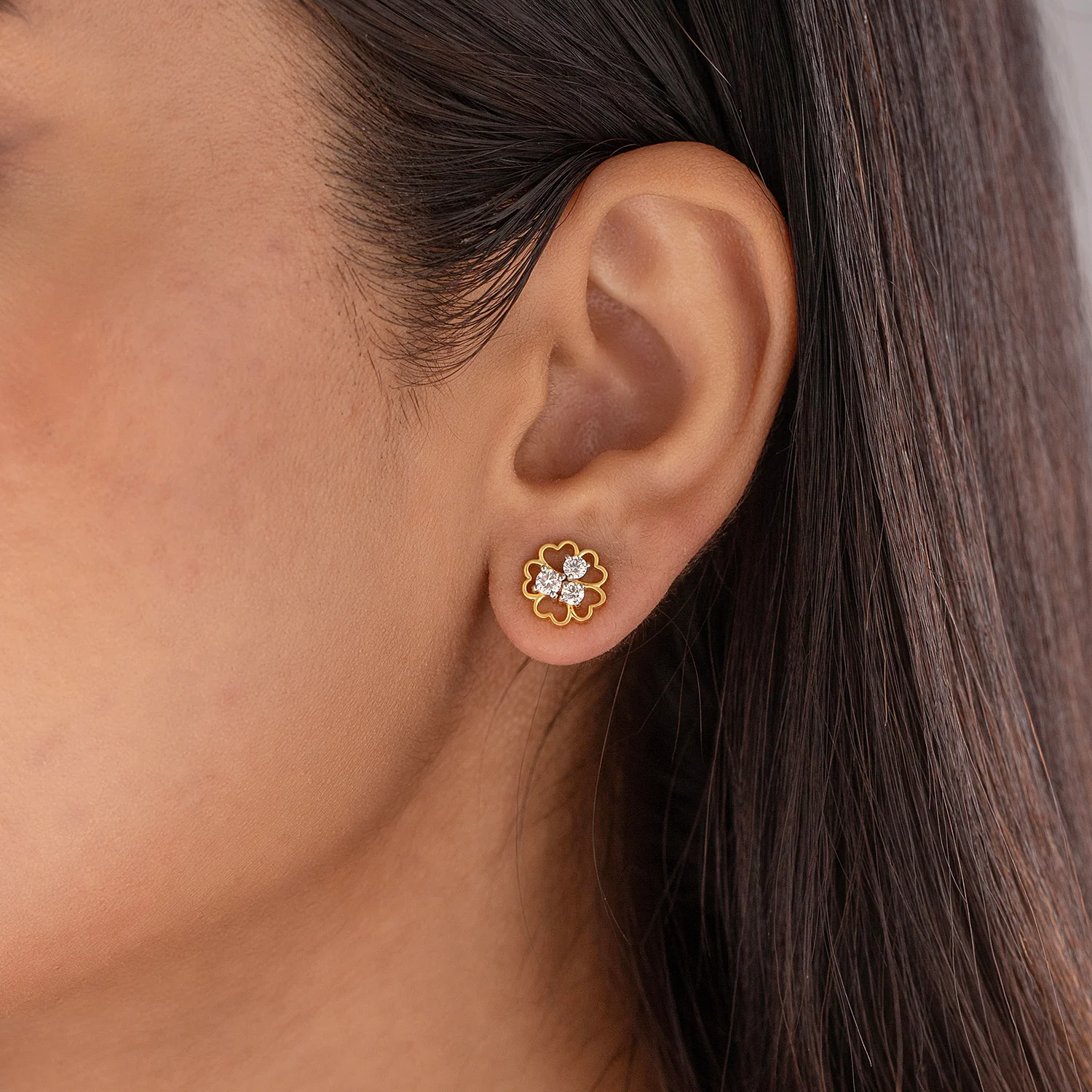 Blossom Spark Lab-Grown Diamond Stud Earrings - Image 2