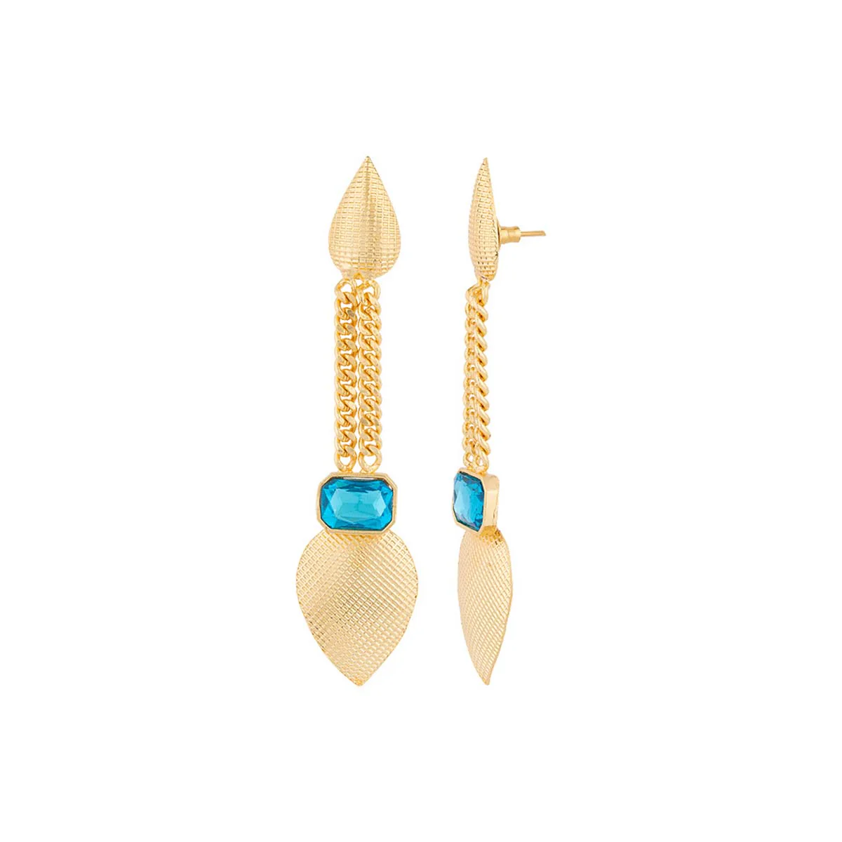 Blue Amun Bold Danglers - Image 4