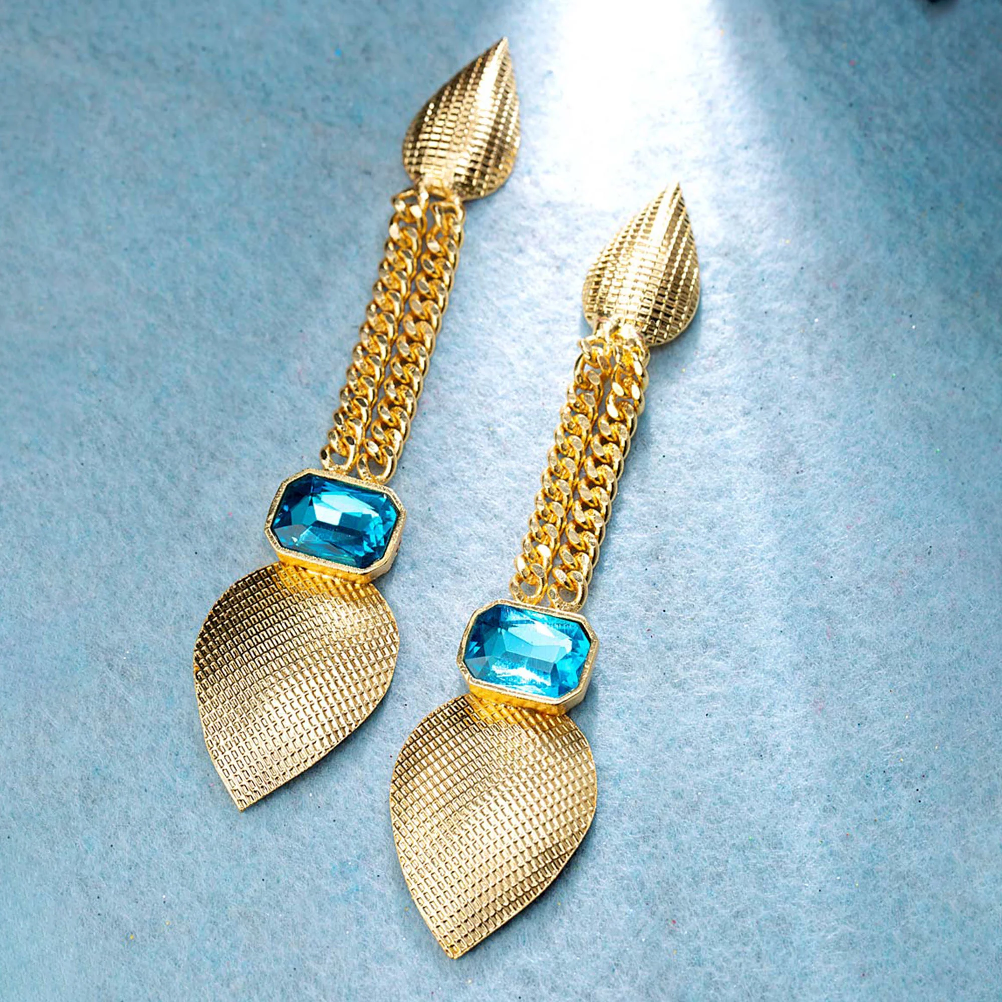 Blue Amun Funky Danglers