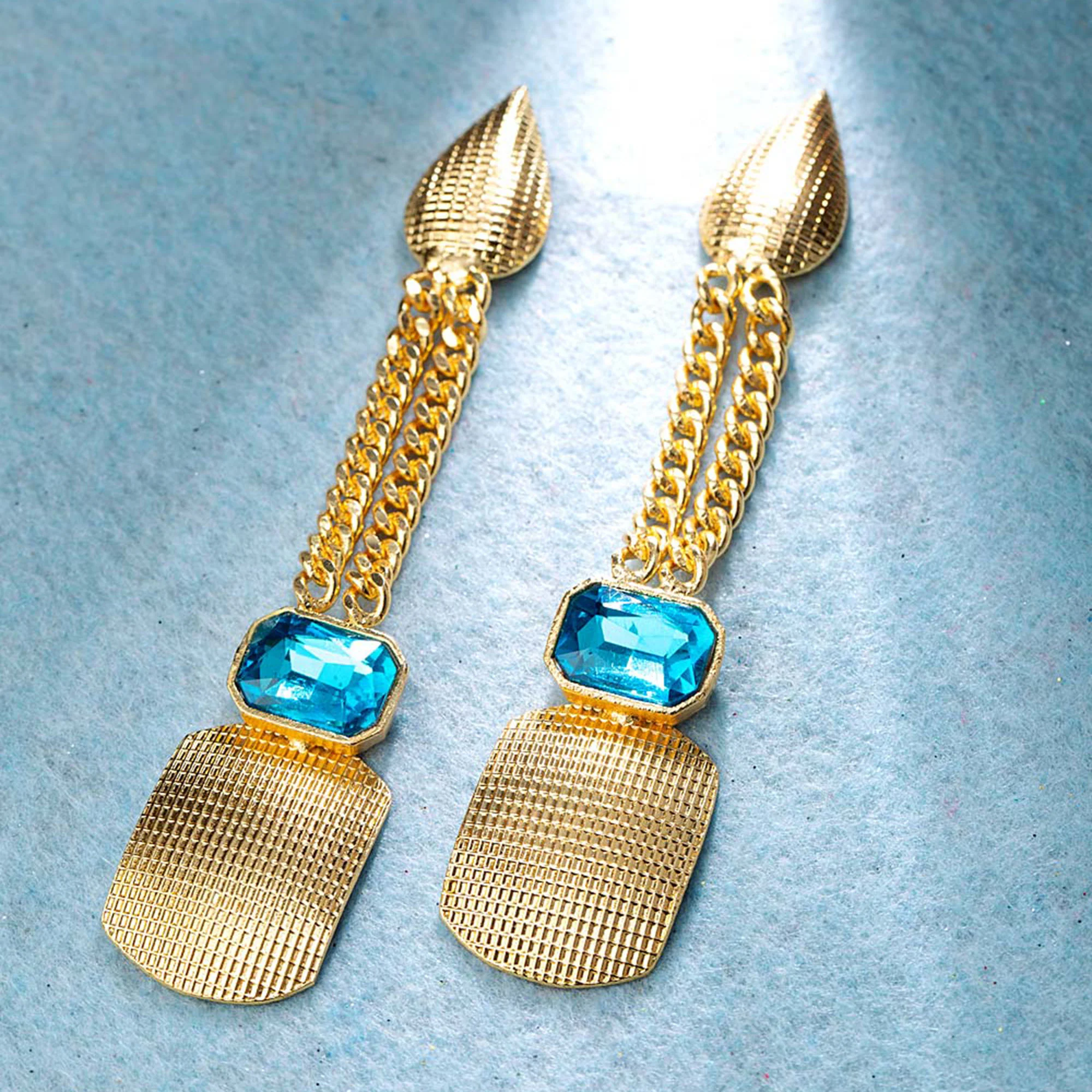 Blue Amun Stylish Danglers