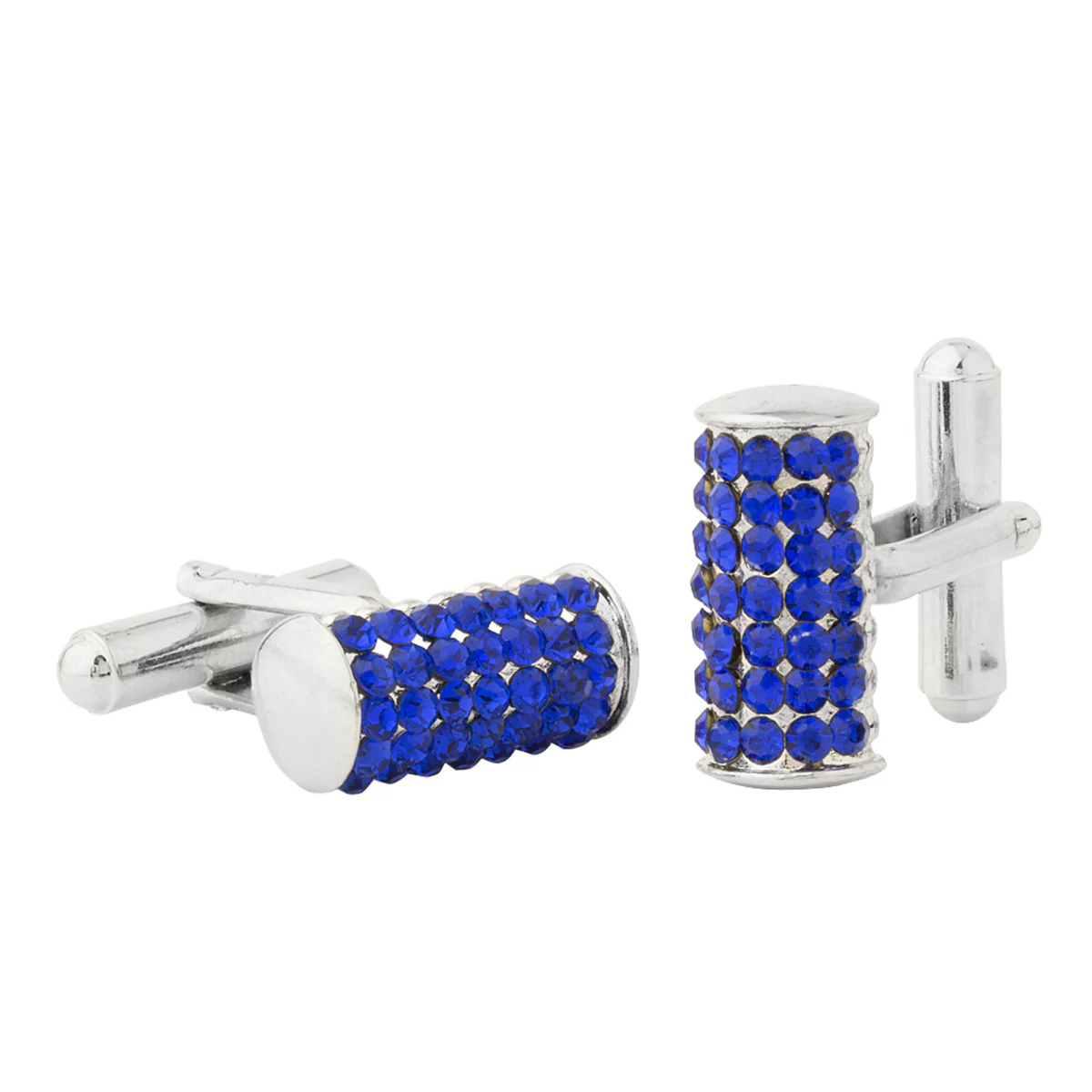 Blue CZ Sparkling Cufflinks - Image 4