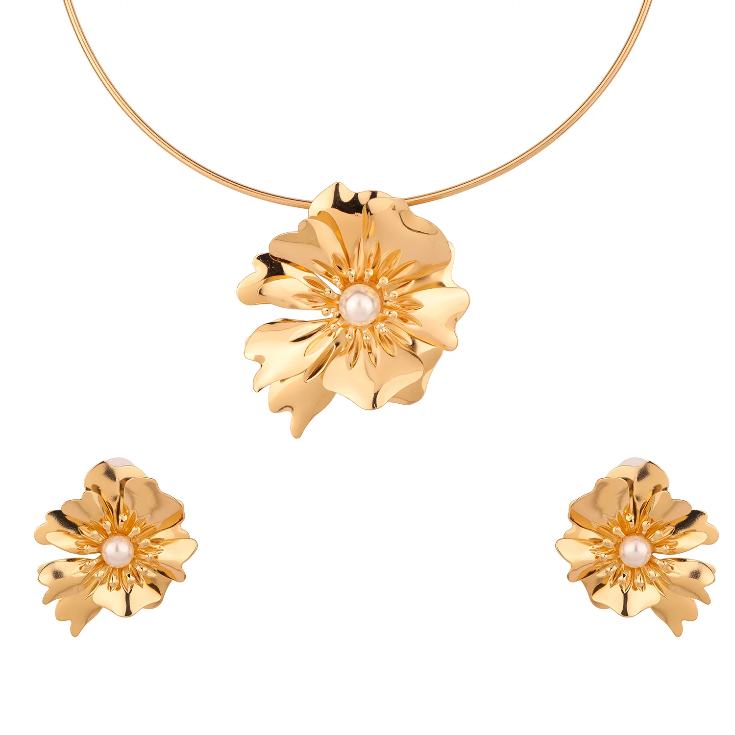 Blume Golden Floral Muse Pendant Set - Image 6