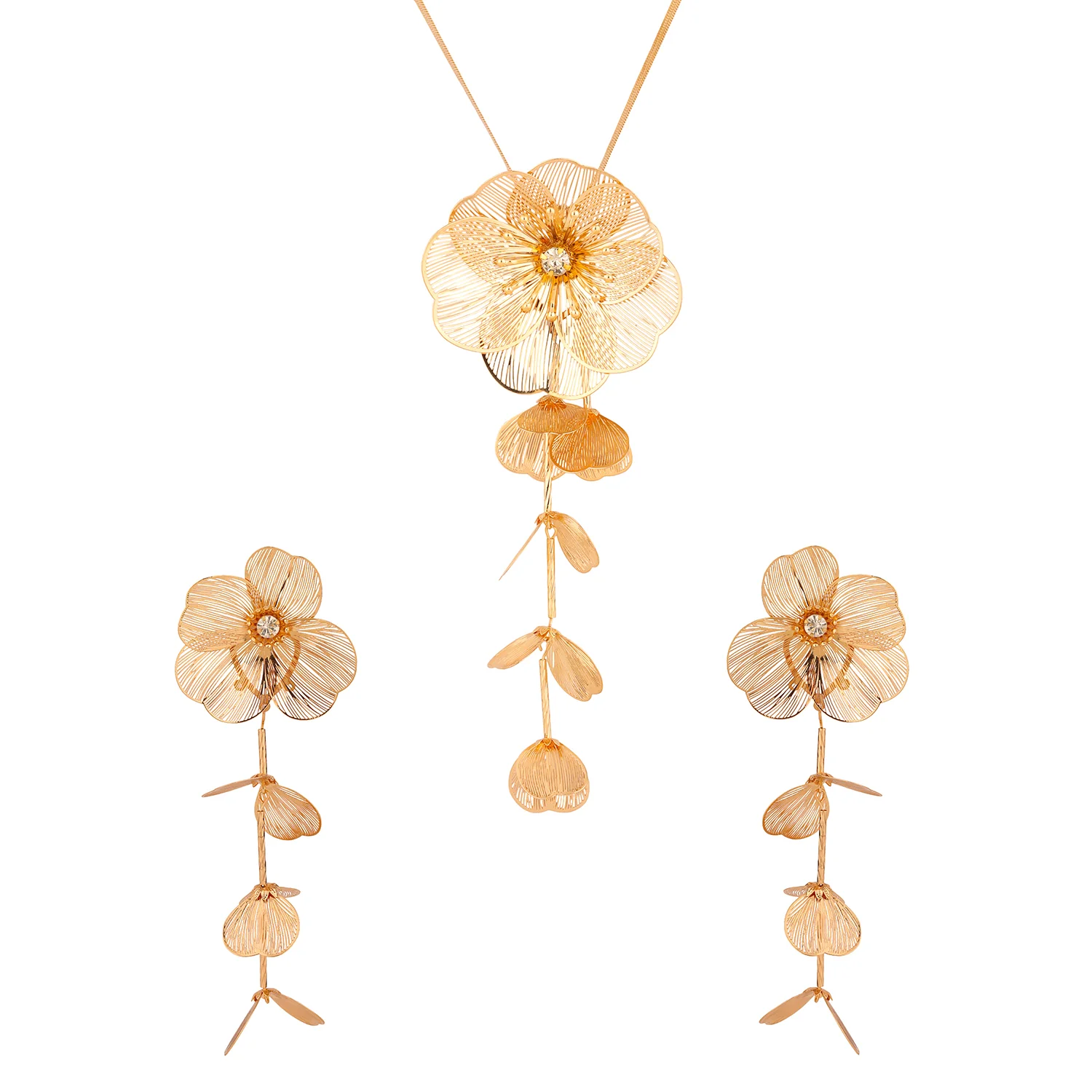 Blume Golden Vine Whisper Floral Pendant Set - Image 3