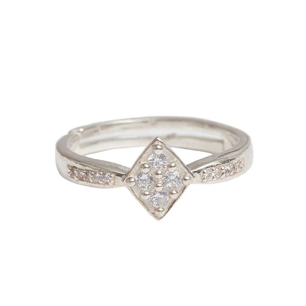Bobbled 925 Sterling Silver Adjsutable Ring - Image 3