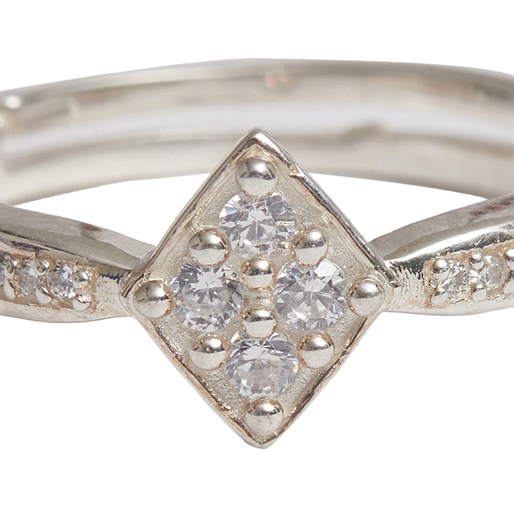 Bobbled 925 Sterling Silver Adjsutable Ring - Image 4