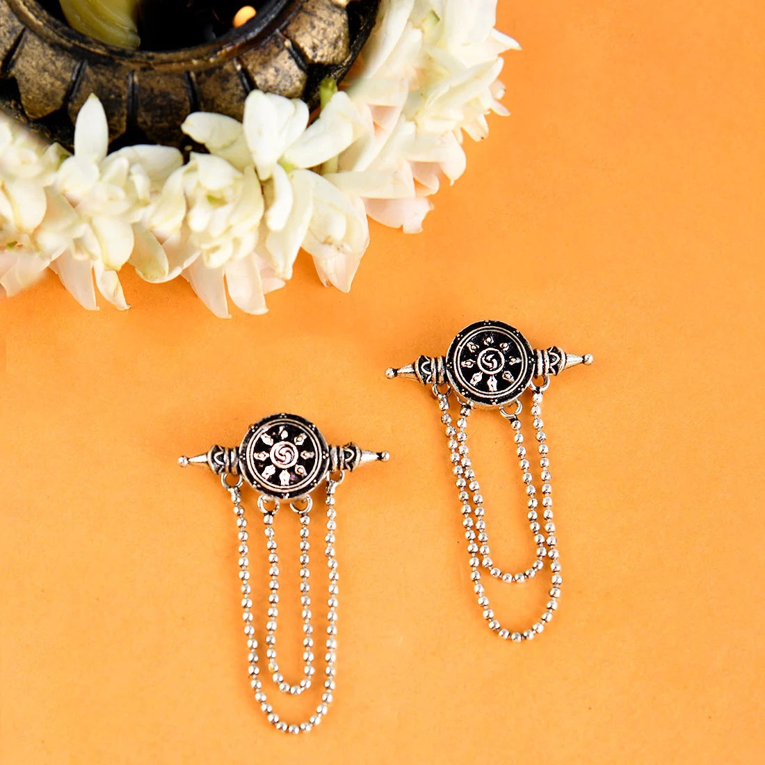Bodhi Dharmachakra Earrings