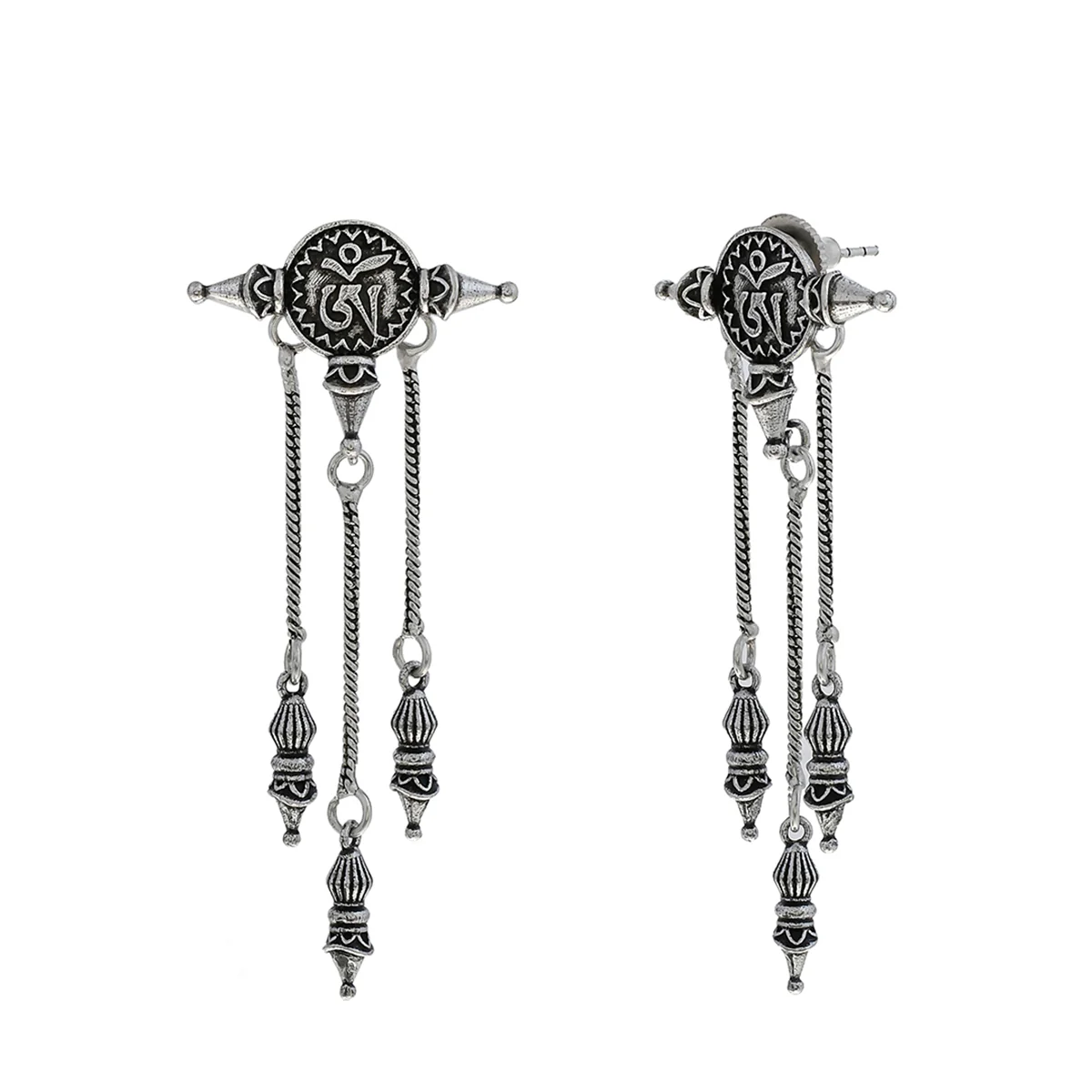 Elegant Bodhi Om Dangler Earrings from VOYLLA - Image 4