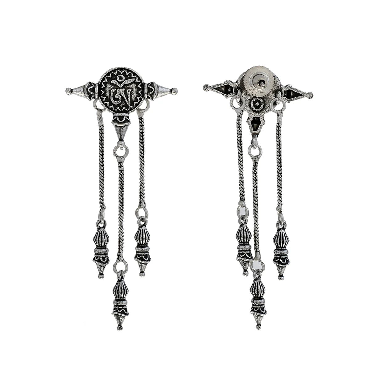 Elegant Bodhi Om Dangler Earrings from VOYLLA - Image 5