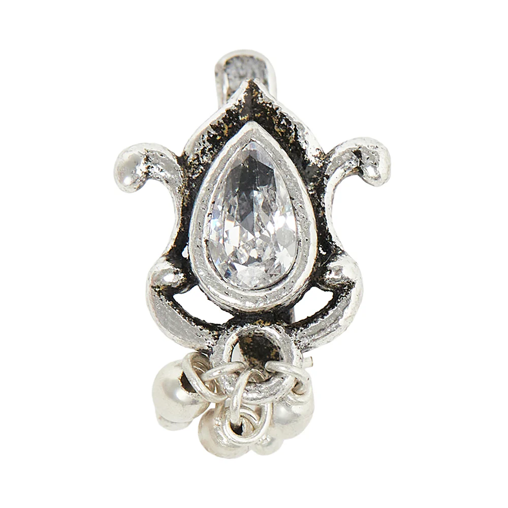 Bohemian Style Silver Plated Nose Pin - Image 3