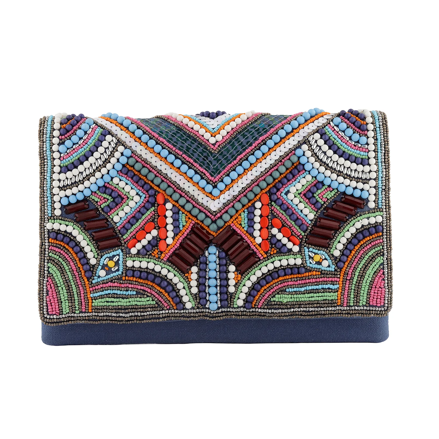 Boho Glam Beaded Party Clutch Bag - Image 7