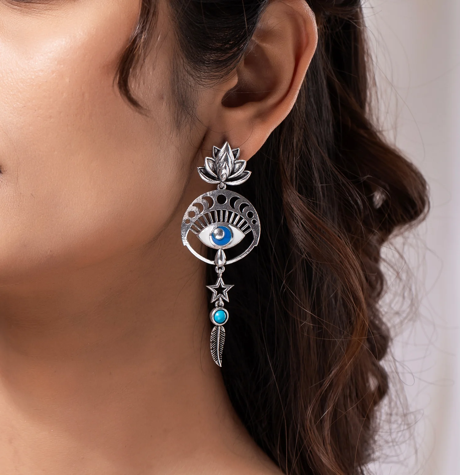 Boho Tribe Bohemian Phases oxidised Earrings For Women - Image 2