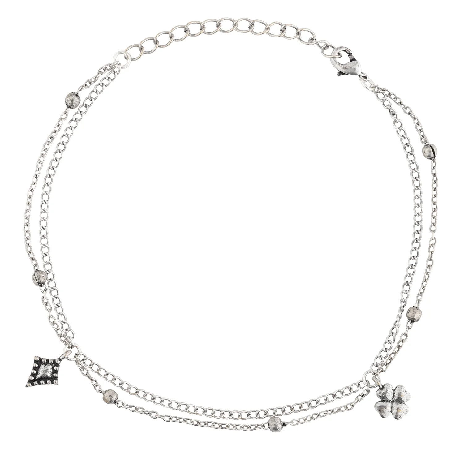 Boho Tribe Nomadic Oxidised Anklet - Image 2