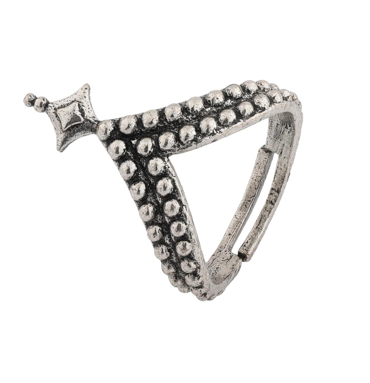 Boho Tribe Starlit Oxidised Ring - Image 3